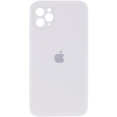 Чехол для Apple iPhone 11 Pro Silicone Full camera / закрытый низ + защита камеры (Белый / White)