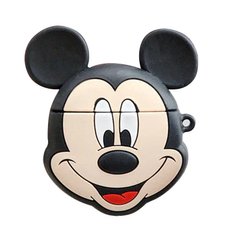 Силиконовый футляр Disney series для наушников AirPods + карабин (Микки Маус)