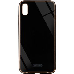 TPU + Glass чохол Venezia для Apple iPhone XS Max (6.5") (Чорний / Black)