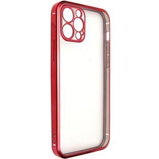 Прозрачный силиконовый чехол глянцевая окантовка Full Camera для Apple iPhone 13 Pro (6.1"") Красный