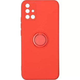Чехол TPU Candy Ring Full Camera для Samsung Galaxy A71 (Красный / Red)
