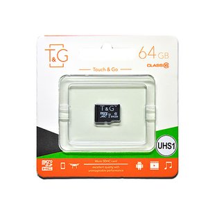 Карта памяти T&G microSDXC (UHS-1) 64 GB class 10 (без адаптера)