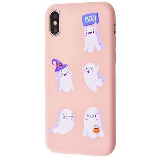 TPU чохол WAVE Fancy для Apple iPhone X / XS (5.8 ") (Ghosts / Pink sand)