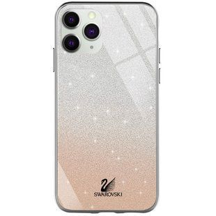 TPU+Glass чехол Swarovski для Apple iPhone 11 Pro Max (6.5") (Золотой)