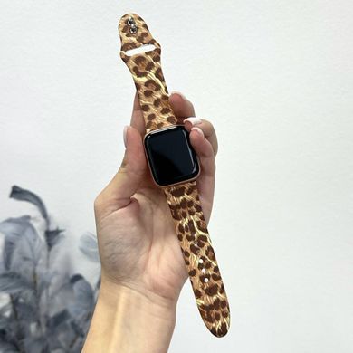 Леопардовий ремінець для Apple Watch 42/44/45/46/49 mm Leopard Brown
