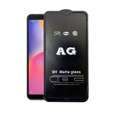 Матовое 5D стекло для Xiaomi Redmi 8а Черное - Полный клей, Черный