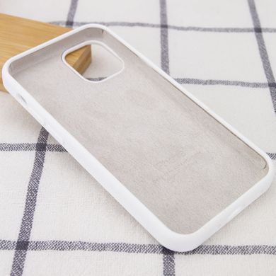 Чохол для iPhone 14 Plus Silicone Case Full / закритий низ Білий / White