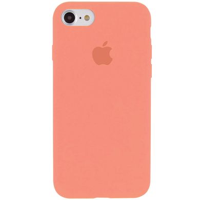Чехол silicone case for iPhone 7/8 с микрофиброй и закрытым низом Розовый / Flamingo
