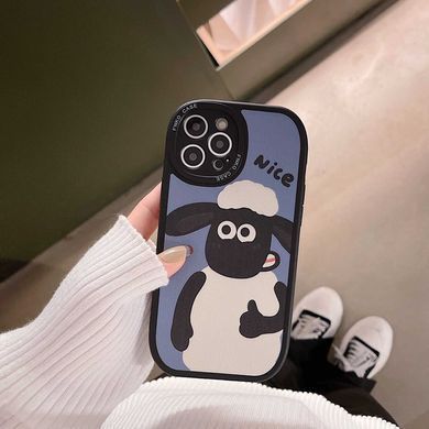 Чехол для iPhone 13 Pro Барашек Шон Blue