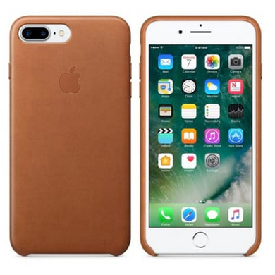 Чехол Apple Leather Case for iPhone 8 Plus/7 Plus Saddle Brown