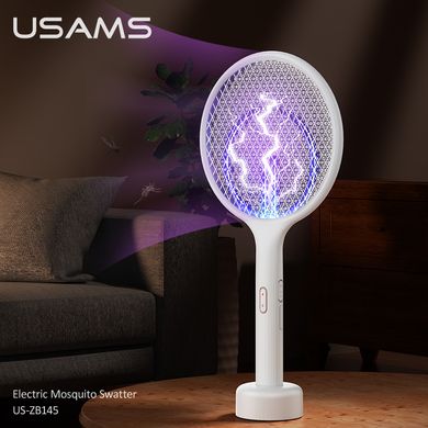 Электрическая мухобойка USAMS Electric Mosquito Swatter US-ZB165 (Base+Wall Support Design)/ White