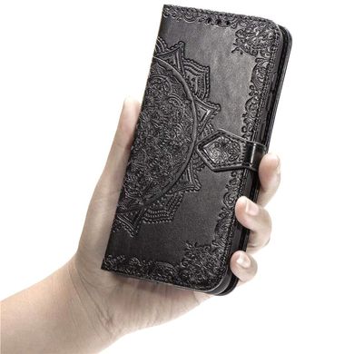 Кожаный чехол (книжка) Art Case с визитницей для Xiaomi Redmi Note 9 / Redmi 10X Черный