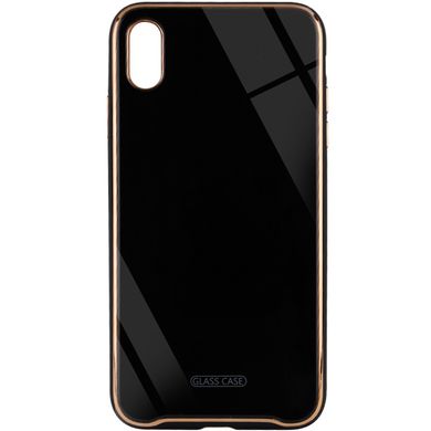 TPU+Glass чехол Venezia для Apple iPhone XS Max (6.5") (Черный / Black)