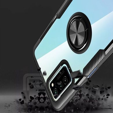 TPU+PC чохол Deen CrystalRing for Magnet (opp) для Samsung Galaxy Note 20 (Безбарвний / Чорний)