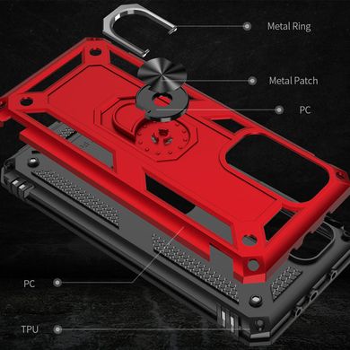 Ударопрочный чехол Serge Ring for Magnet для Xiaomi Mi 10T / Mi 10T Pro Красный/ Противоударный, бронированный