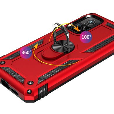 Ударопрочный чехол Serge Ring for Magnet для Xiaomi Mi 10T / Mi 10T Pro Красный/ Противоударный, бронированный
