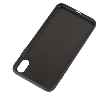 Чехол для iPhone 7 Plus / 8 Plus Leather with metal черный