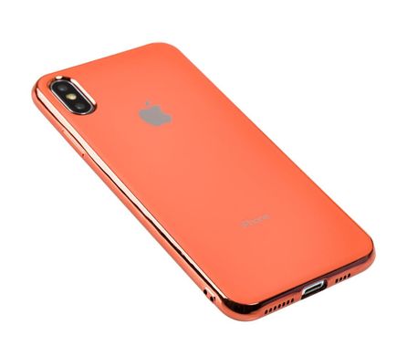Чехол для iPhone Xs Max Silicone case матовый (TPU) коралловый