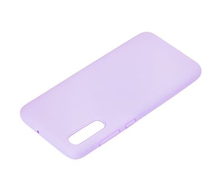 Чехол для Samsung Galaxy A70 (A705) Silicone Full светло-фиолетовый с закрытым низом и микрофиброй