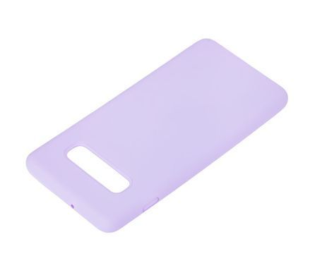 Чехол для Samsung Galaxy S10 Plus (G975) Silicone Full светло-фиолетовый c закрытым низом и микрофиброю