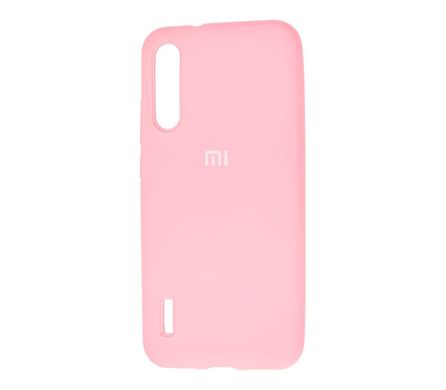 Чохол для Xiaomi Mi A3 / Mi CC9e Silicone Full світло-рожевий з закритим низом і мікрофіброю