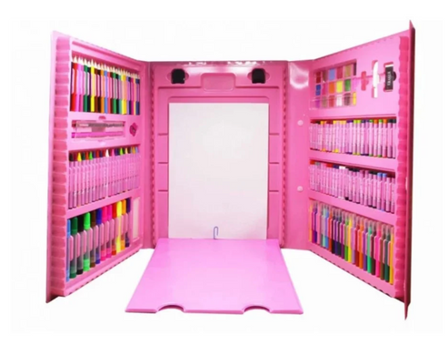 Набір для дитячої творчості у валізі з 208 предметів "Чемодан творчості" Рожевий