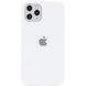 Чехол для Apple iPhone 11 Pro Max Silicone Full / закрытый низ / Белый / White