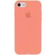 Чехол Apple silicone case for iPhone 7/8 с микрофиброй и закрытым низом Розовый / Flamingo