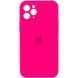 Чехол для Apple iPhone 12 Pro Silicone Full camera закрытый низ + защита камеры / Розовый / Barbie pink