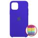 Чехол Apple silicone case for iPhone 11 Pro с микрофиброй и закрытым низом Ultra Blue