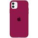 Чохол для iPhone 11 Silicone Full maroon / бардовий / закритий низ