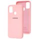 Чехол для Samsung Galaxy M21 / M30s Silicone Full светло-розовый с закрытым низом и микрофиброй