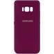 Чехол для Samsung Galaxy S8+ (G955) Silicone Full бордовый с закрытым низом и микрофиброй