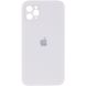 Чехол для Apple iPhone 11 Pro Silicone Full camera / закрытый низ + защита камеры (Белый / White)