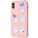 TPU чехол WAVE Fancy для Apple iPhone X / XS (5.8") (Ghosts / Pink sand)