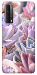 Чехол для Huawei P Smart (2021) PandaPrint Эхеверия 2 цветы