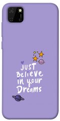 Чехол для Huawei Y5p PandaPrint Just believe in your Dreams надписи
