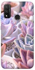 Чехол для Huawei P Smart (2020) PandaPrint Эхеверия 2 цветы