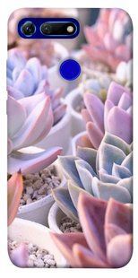 Чехол для Huawei Honor View 20 / V20 PandaPrint Эхеверия 2 цветы