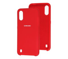 Чехол для Samsung Galaxy A01 (A015) Silky Soft Touch красный