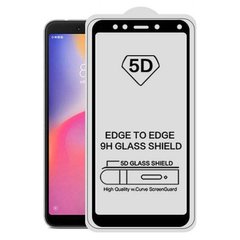 5D стекло для Xiaomi Redmi 5 Plus Black - Полный клей / Full Glue