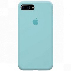 Чехол для Apple iPhone 7 plus / 8 plus Silicone Case Full с микрофиброй и закрытым низом (5.5"") Бирюзовый / Turquoise