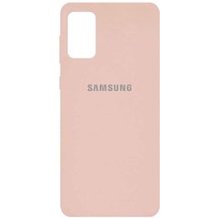 Чохол для Samsung A02s Silicone Full з закритим низом і мікрофіброю Рожевий / Pudra