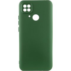 Чехол для Xiaomi Poco C40 Silicone Full camera закрытый низ + защита камеры Зеленый / Dark green