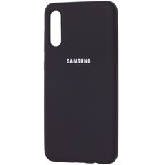 Чехол для Samsung Galaxy A50 / A50s / A30s Silicone Full черный c закрытым низом и микрофиброю
