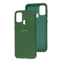 Чехол для Samsung Galaxy M31 (M315) My Colors Full темно-зеленый c закрытым низом и микрофиброю