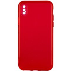 Матовый полупрозрачный TPU чехол с защитой камеры для Apple iPhone X / XS (5.8") (Красный / Red)