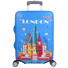 Защитный чехол для чемодана Travel M 24" (Голубой / Лондон)