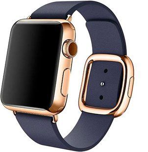 Ремешок для Apple Watch 42/44/45 mm Modern Buckle Leather Midnight Blue/Gold
