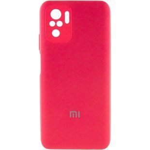Чехол Silicone Cover Full Camera (AA) для Xiaomi Redmi Note 10 / Note 10s Розовый / Barbie pink